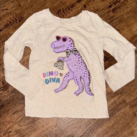 Garanimals Other - Cream Dino Diva Kids Long Sleeve Shirt size 4t